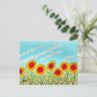 Bright Sunflowers Postcard