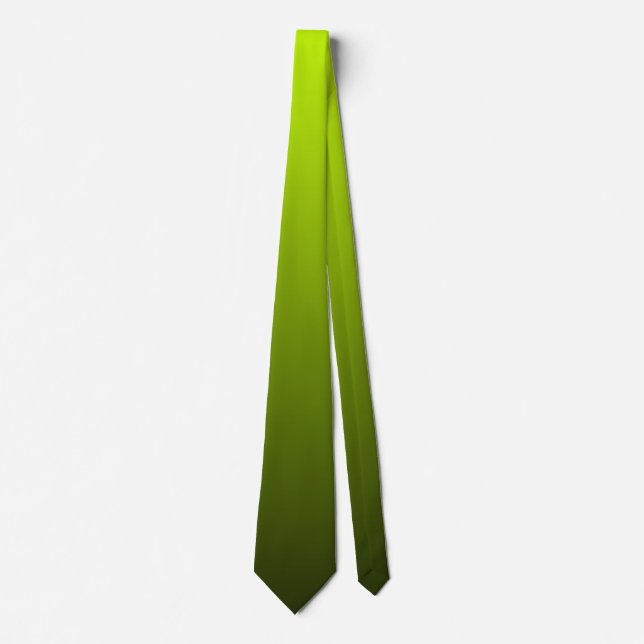  Bright Sunny Green Cheerful Gradient Hues Tie (Front)