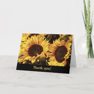 bright sunny Thank you sunflowers Card