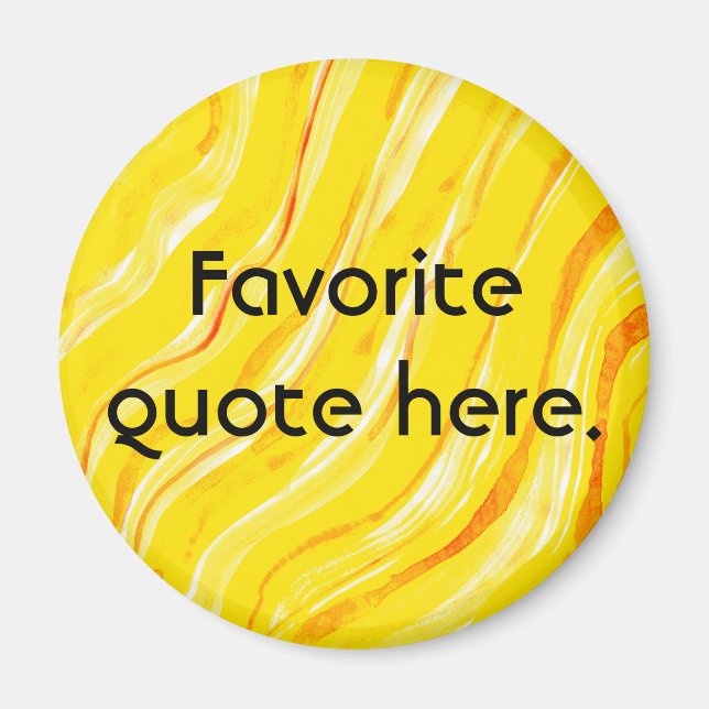 Bright Sunny Yellow Abstract Art Background Magnet (Front)