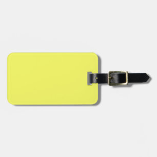 Bright Sunny Yellow Colour Only Custom Products Luggage Tag