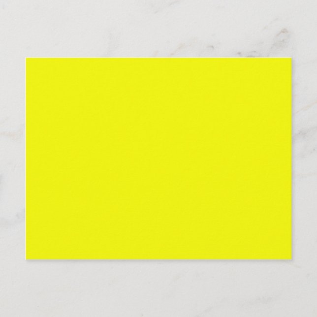 Bright Sunny Yellow Colour Only Custom Products Postcard (Front)