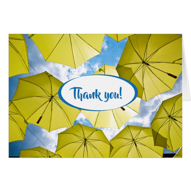 Bright Sunny Yellow Umbrellas (Front Horizontal)