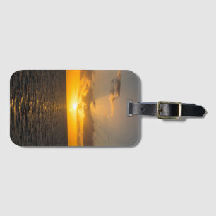 Bright Sunset on the Ocean Luggage Tag