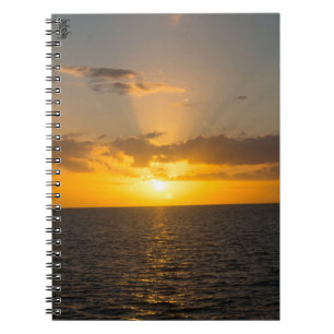 Bright Sunset on the Ocean Notebook