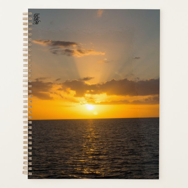 Bright Sunset on the Ocean Planner (Front)