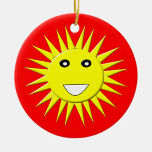 Bright Sunshine Custom Birthday Ceramic Tree Decoration