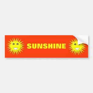 Bright Sunshine Customisable Bumper Sticker