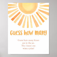 Bright sunshine Guess how many baby shower game