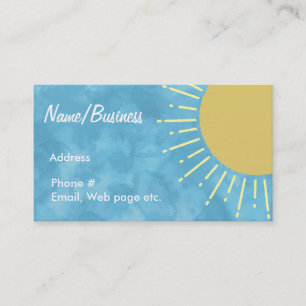 Bright Sunshine In Blue Sky Custom   Business Card