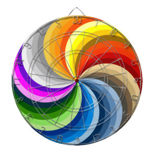 Bright swirl dartboard