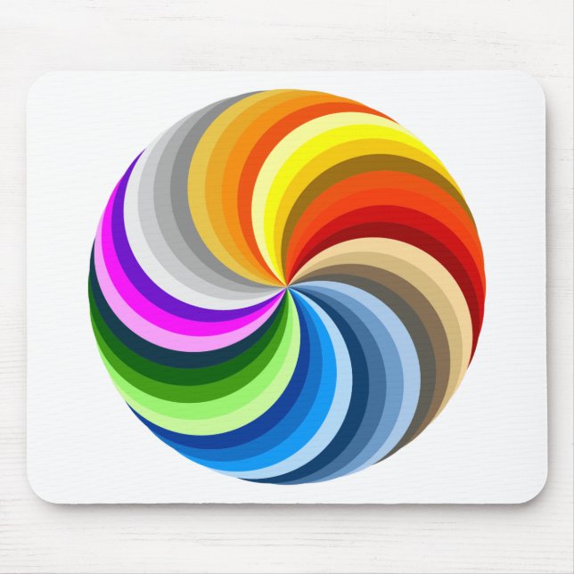 Bright swirl mouse pad (Front)