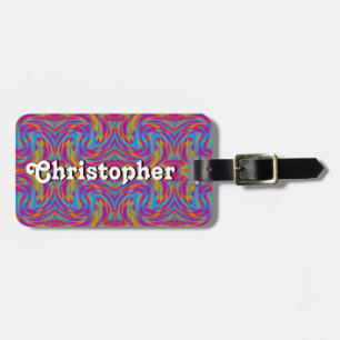 Bright Swirls Luggage Tag