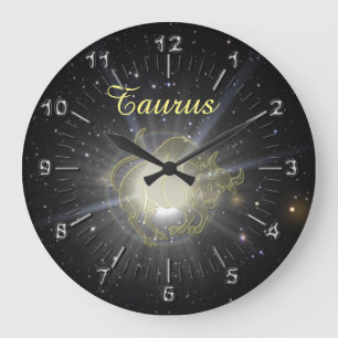 Bright Taurus Large Clock