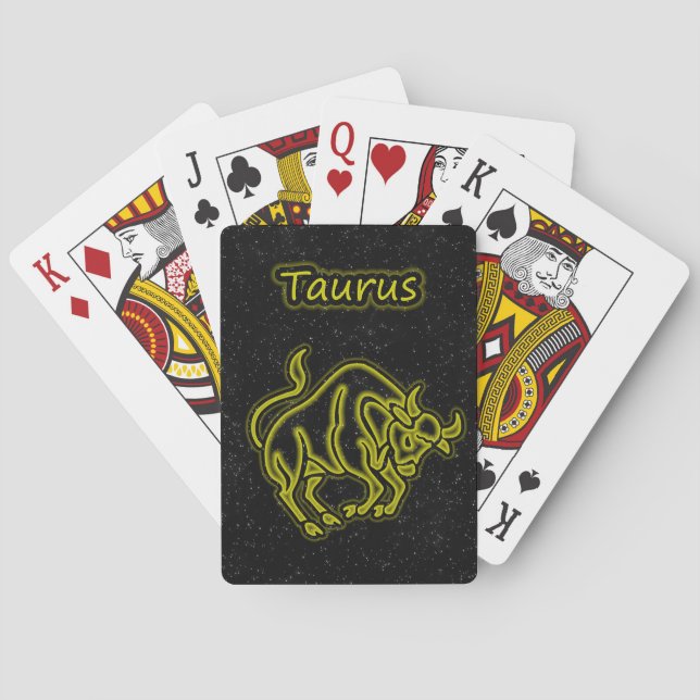 Bright Taurus Playing Cards (Back)