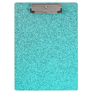 Bright teal glitter clipboard