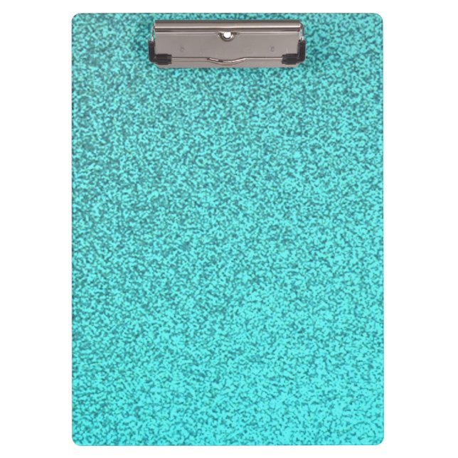 Bright teal glitter clipboard (Front)