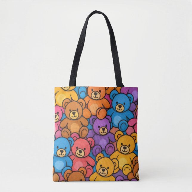 Bright Teddy Bears Tote Bag (Front)
