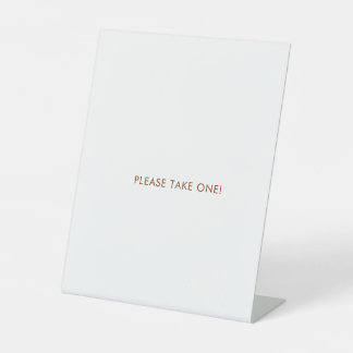 Bright Terracotta Calla Lilies Favors   Pedestal Sign