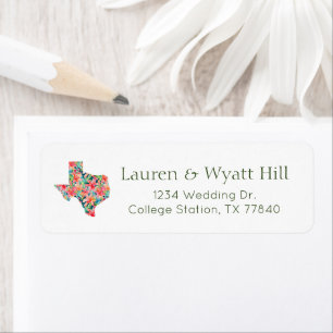 Bright Texas Tropical Botanical Floral Return Address Label