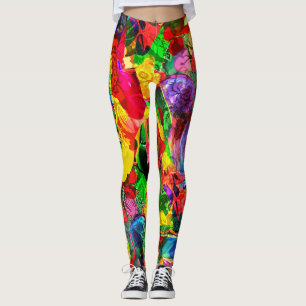 Bright Texture Shapes Leggings