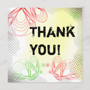 Bright "Thank you" card