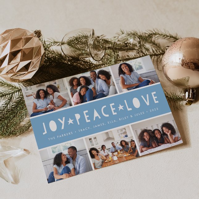 Bright Tidings | Holiday Photo Collage Card (Creator Uploaded)