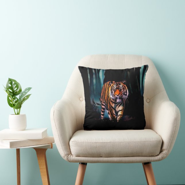 Bright Tiger Dark Forest Cushion (Chair)