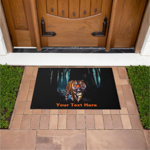 Bright Tiger Dark Forest Doormat