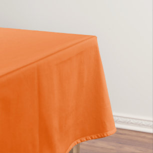 Bright Tiger Orange Solid Colour Print Tablecloth