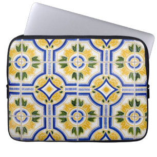 Bright tile pattern, Portugal Laptop Sleeve