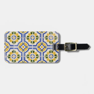 Bright tile pattern, Portugal Luggage Tag