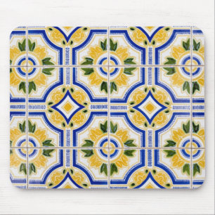 Bright tile pattern, Portugal Mouse Pad
