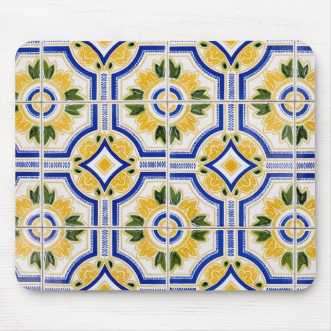 Bright tile pattern, Portugal Mouse Pad (Front)