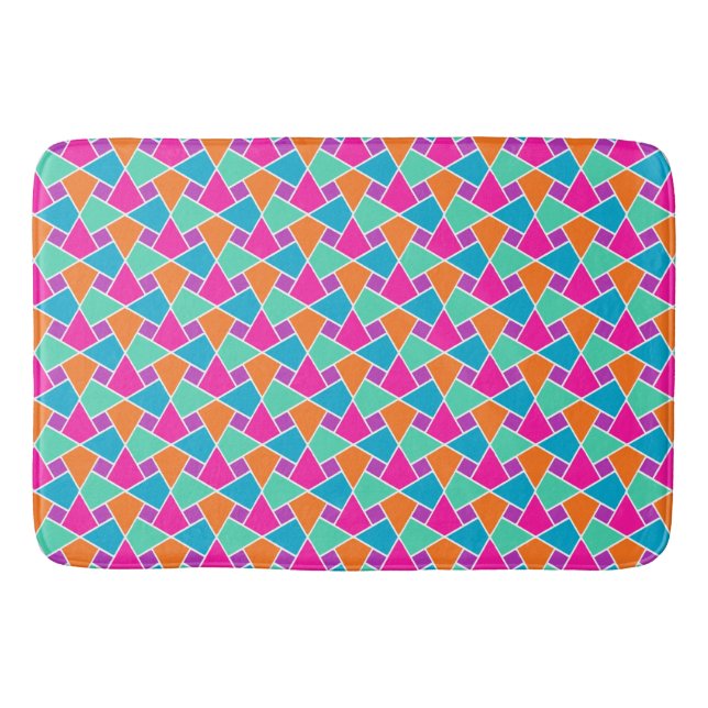 Bright Traditional Islamic Pattern Bath Mat (Front)