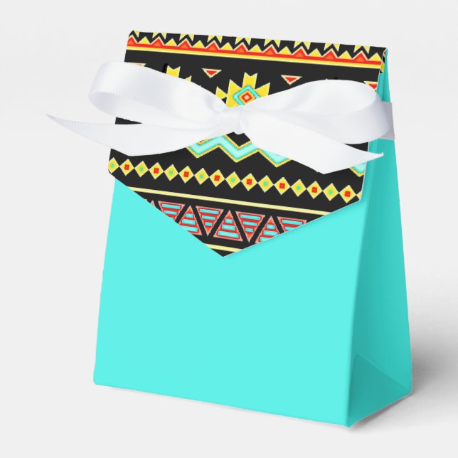 Bright tribal design favour box (Front Side)