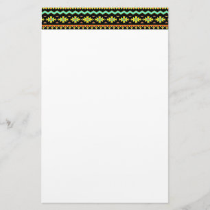 Bright tribal design stationery