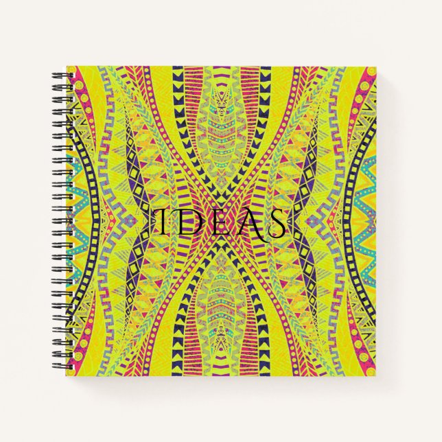 Bright Tribal Motifs Notebook (Front)