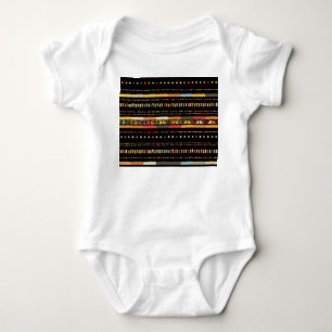 Bright Tribal Stripes Handmade Pattern Baby Bodysuit