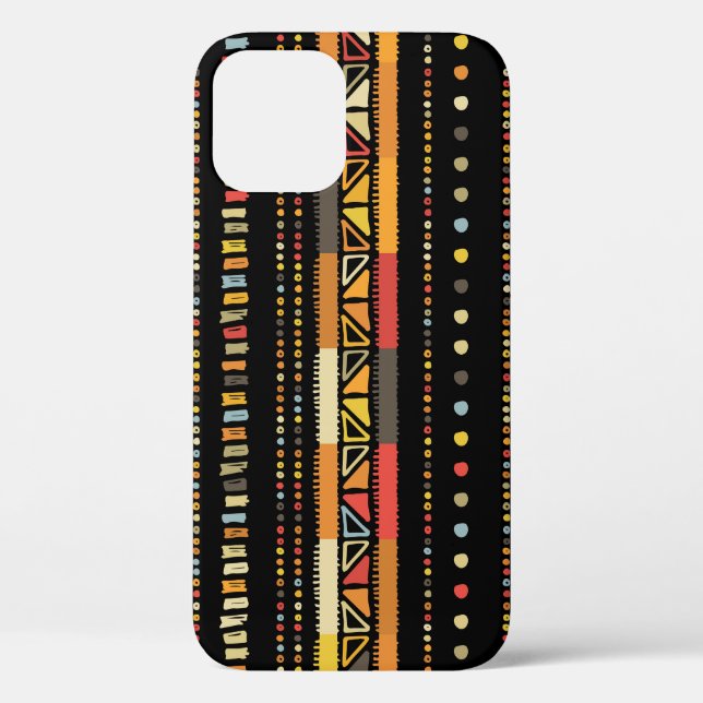 Bright Tribal Stripes Handmade Pattern Case-Mate iPhone Case (Back)