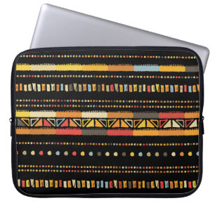Bright Tribal Stripes Handmade Pattern Laptop Sleeve