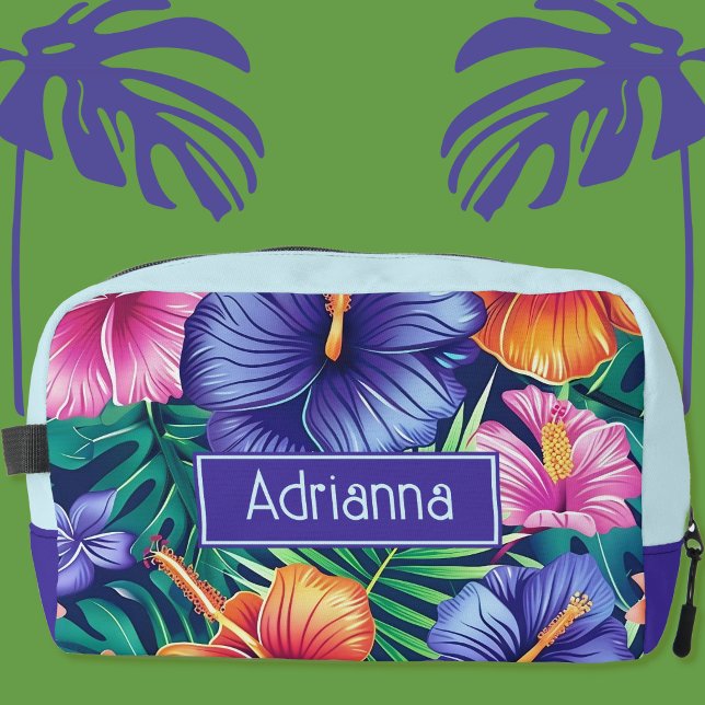 Bright Tropical Floral  Dopp Kit (Creator Uploaded)