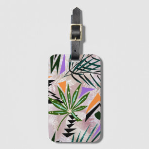 Bright tropical Hawaiian illustration, Luggage Tag