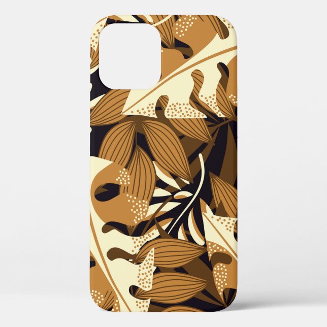 Bright Tropical Leaves Dark Pattern Case-Mate iPhone Case (Back)