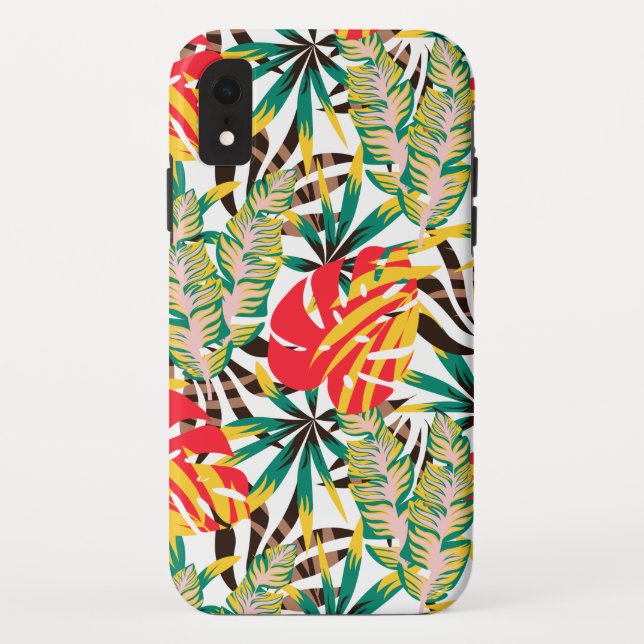 Bright Tropical Pattern Case-Mate iPhone Case (Back)