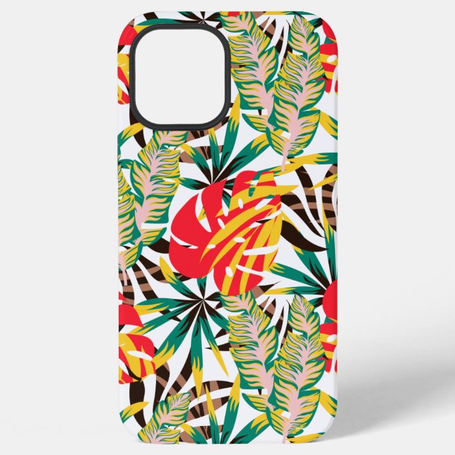 Bright Tropical Pattern iPhone Case (Back)