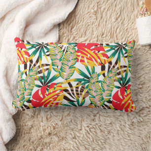Bright Tropical Pattern Lumbar Cushion