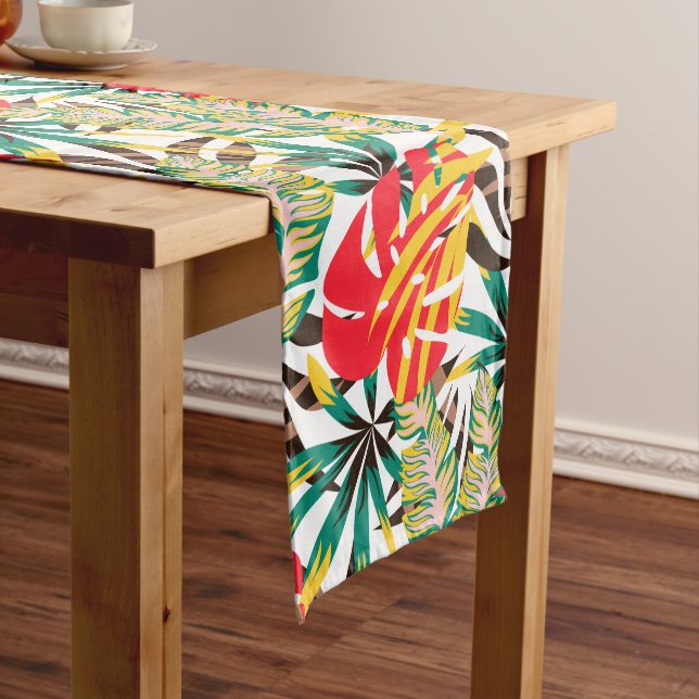 Bright Tropical Pattern Medium Table Runner (In Situ)