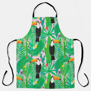 Bright tropical seamless hand drawn pattern with t apron