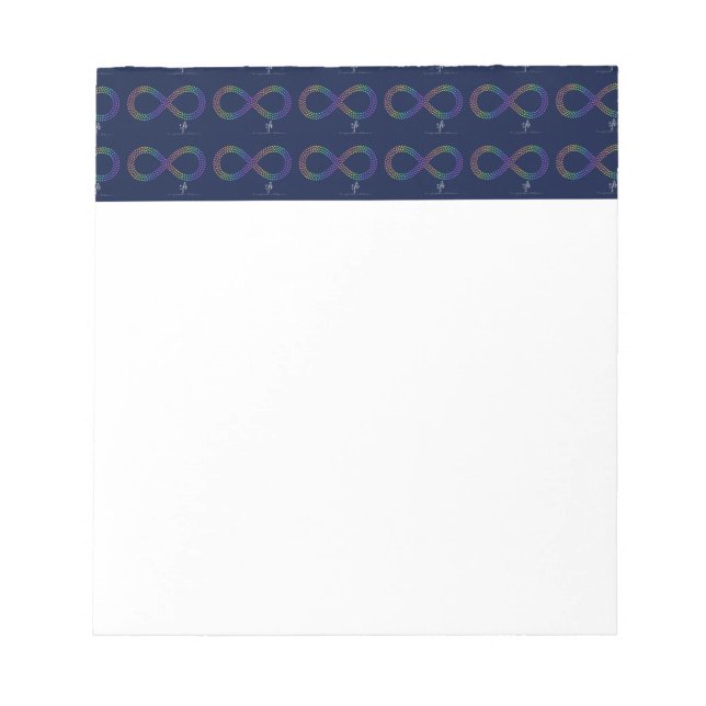 Bright Tropical Spectrum Infinity Hearts Notepad (Front)
